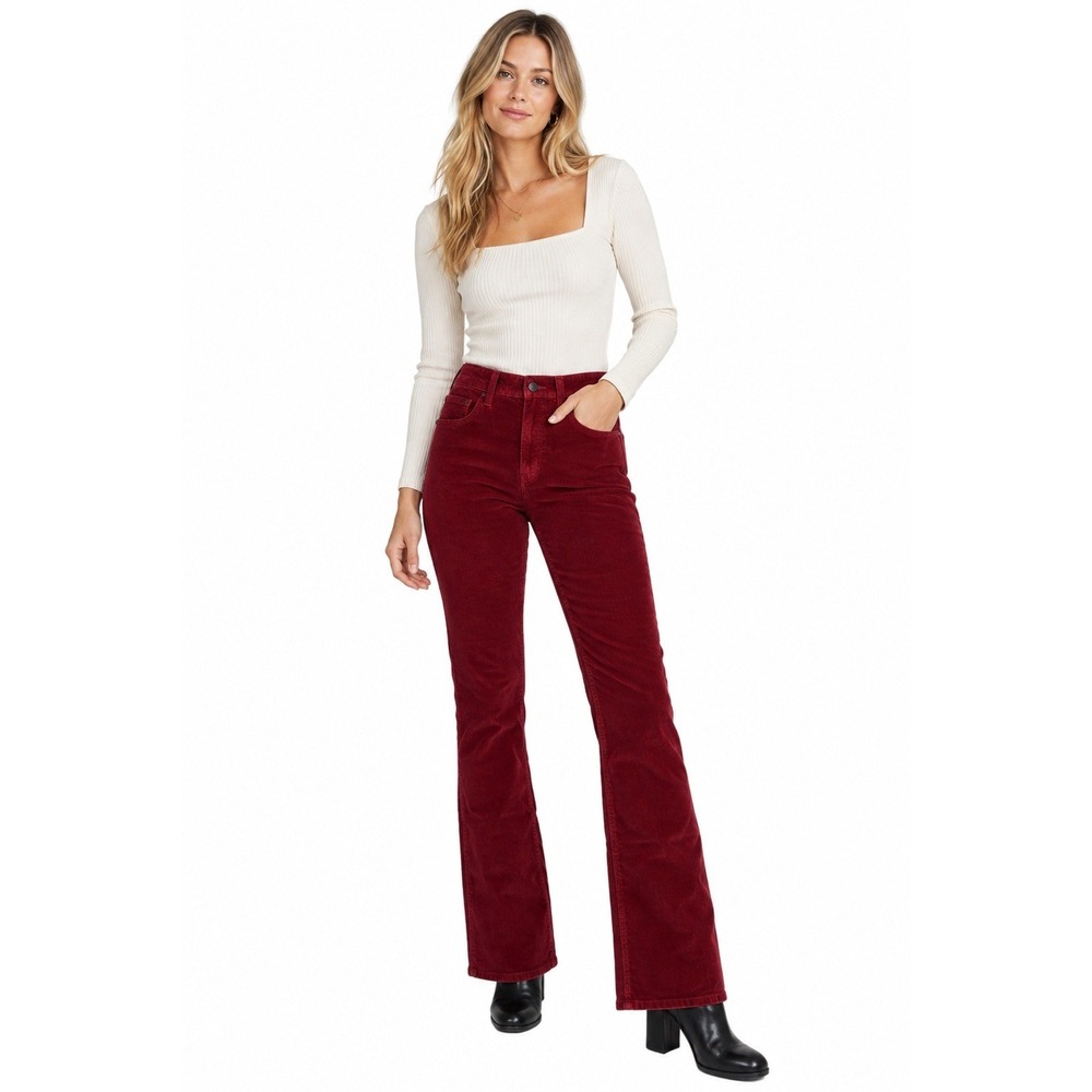 Levi's 725 Burgundy Corduroy Bootcut Pants High Rise W30 L32